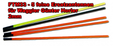 Hohlantennen für FTM66 Waggler (Günter Horler) 5 Stück, 3.5mm