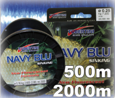 Tubertini Schnur Navy Blue sinkend 500m 0.12mm Spule - Abverkauf