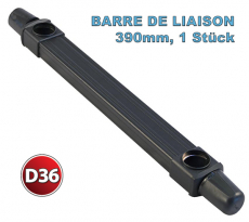 Rive BARRE DE LIAISON NOIR 39CM D36, schwarzer Seitenarm für Frontbar, 1 Stück