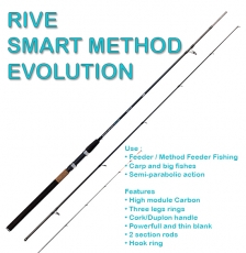 Rive Smart Method Evolution Feederrute 3.30m, 60gr. Wurfgewicht, 3 Carbonspitzen, Abverkauf