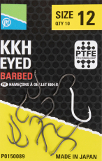 Preston KKH-B EYED BARBED HAKEN, Gr. 12-14 (Öhrhaken), Abverkauf