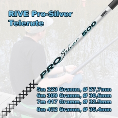 Rive Pro Silver Steckrute 5m-8m, Modell 2021