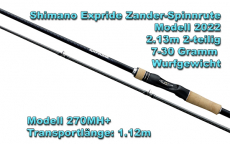 Shimano Spinnrute Expride 22 272MH-2 Spinning 2.18m 7-21 Gramm, Modell 2022