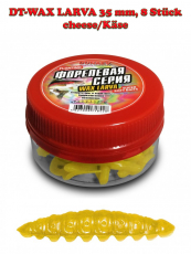 Dunaev Trout Bait Wax Larva (Bienenmade) Forellenköder 35mm, gelb, Käseduft