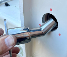 Edelstahl Standheizung Auspuffrohr 24mm für Schiffsauspuff einer Dieselheizung