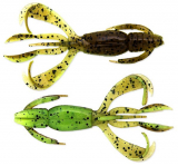 Keitech 3.6 Crazy Flapper - Green Pumpkin / Chartreuse, 7 Stück, UV-aktiv