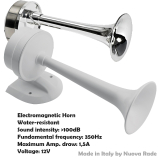 Nuova Rade Bootshorn verchromt, 12V 1.5A, 350 Hz